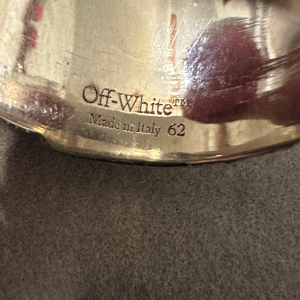Off-White Swimming Logo Ring - New in Box - Size 62 (US 10) - Picture 7 of 10